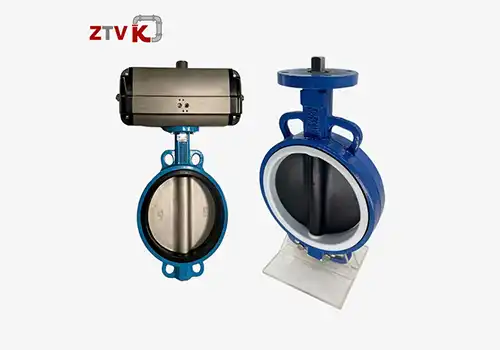 How to adjust the actuator stroke of a pneumatic butterfly valve?